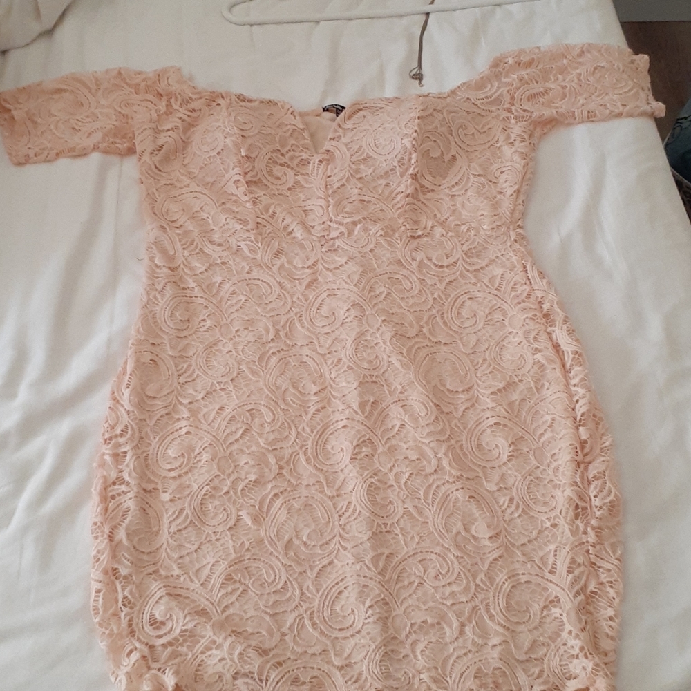 Off the shoulder lace dress